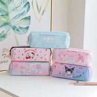 Cartoon Pencil Cases Sanrio Kuromi Mymelody Pencil Cases Large Capacity Waterproof Creative Storage Bag