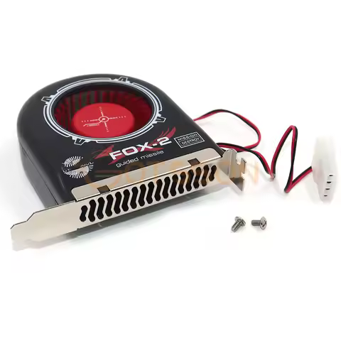 1PCS FOX-2 PC Computer Chassis Case Heat Sink PCI Cooler Cooling Fan Radiator Blower 2200RPM 2Pin ID
