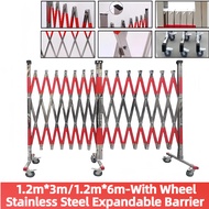 Road Barrier 3M 6M Stainless Steel Expandable Barrier Gate Safety Fence Barrier Telescopic Fence Bar