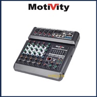 Motivity AK-E6 6 Channel Mixer With USB Playback & Bluetooth Audio Mixer