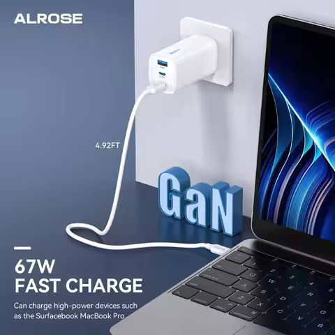 GaN USB Type C Charger 65W 45W PPS PD QC4.0 Quick Charger For Macbook Laptop IPAD Tablet iPhone 16 S