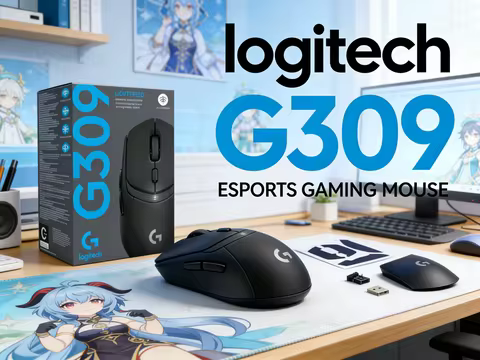 Logitech G309 Wireless Gaming Mouse-Competitive Esports Dual Connectivity Hybrid Switches 300hr Batt
