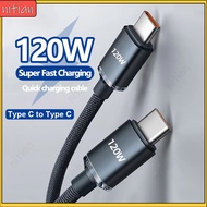 PD120W Type C Short Cable Power Bank Data Cable Phone Fast Charger Type C to Type C Fast Charging Ca