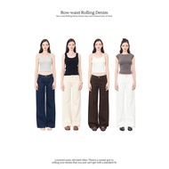Bave official-Low-waist rolling denim Jeans Low Waist Jeans