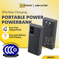 [CCC CERTIFIED] WEKOME Power bank Portable 20000mah Flight Safe 27W Fast Charging Dual Cable MDWP94