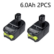 NEW Brand 6Ah For RYOBI 18V Battery P108 18V One Plus Battery 18 Volt Lithium-Ion Power Tools P104 P