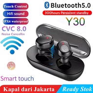 HEADSET BLUETOOTH FULL BASS TWS Y30 ASLI EARPHONE BLUETOOTH ORIGINAL HENSET MURAH TWS TRUE WIRELESS