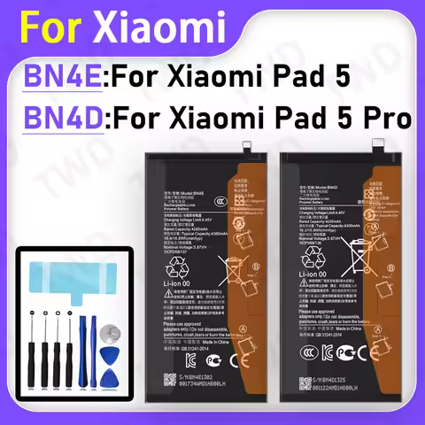 High Quality BN4E BN4D Battery For Xiaomi Pad 5 Pad 5 Pro Long Lasting Power +Free Tools