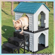 Double-layer dog kennel outdoor all-season dog house winter rain-proof dog house outdoor cat kennel rabbit kennel dog ca
