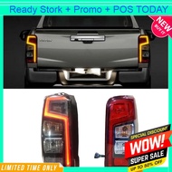 Mitsubishi Triton TailLamp Led Light bar Tail brake Lamp DRL Turn running signal Trunk Sport Lightbar Smoke Dynamic