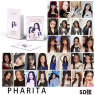 LINXX 50 Pcs BABYMONSTER PHARITA Holographic Laser Card Kpop Photocards  Postcards  Series