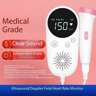 Portable Fetal Heartbeat Doppler Monitor, Home Baby Heart Rate Detector with HD LED Screen
