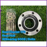 ∈ ┓ ∡ Front Hub & Rear Hub (W/Bearing) For Rusi Chariot 175