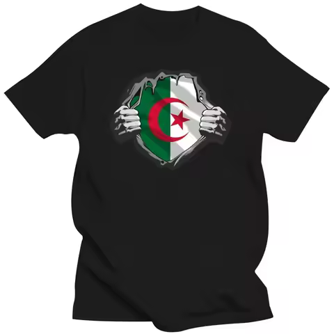 Funny Algeria Algerian Flag Pround T Shirts Graphic Cotton Streetwear Short Sleeve Birthday Gifts Su