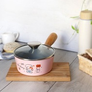 【SANRIO】HELLO KITTY-碳鋼不沾塗層單柄鍋 16CM (附蓋) 台灣製