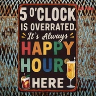 1pc Interesting "Five O'Clock" Wooden Decorative Sign - 5.9x7.87 Inches, Rustic Wooden Art, Vibrant