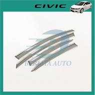 Honda Civic FD (2006-2011) Penutup Tingkap Pintu Kereta Dengan Lapisan Keluli Krom Hiasan Berjaya Auto Aksesori Kereta