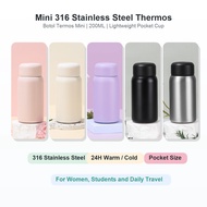 200ML Mini Thermos Bottle 316 Stainless Steel Portable Insulated Cup For Women