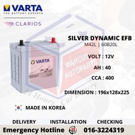 VARTA SILVER DYNAMIC EFB M42L | 60B20L AUTOMOTIVE CAR BATTERY