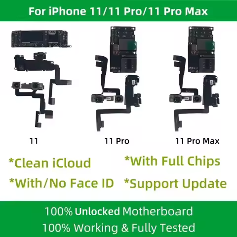 100% Tested For iPhone 11 pro Max Motherboard With/No Face ID Clean iCloud For iphone 11 Pro logic b