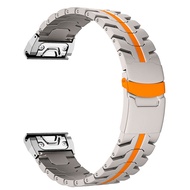 Quickfit 26 มม. สายนาฬิกาข้อมือไทเทเนียมโลหะ Garmin Fenix 8 51mm สายนาฬิกาข้อมือสเตนเลส ไทเทเนียม Ga