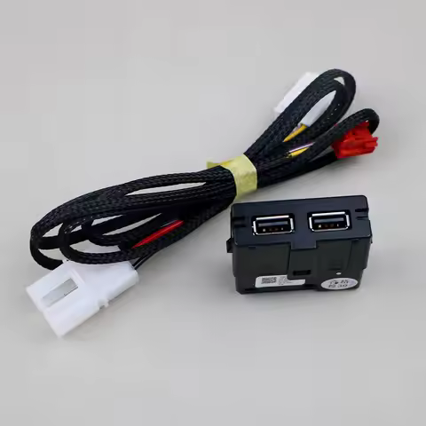 5QD035726 Rear Seat USB Socket Armrest USB With Wiring For VW Tiguan MK2 Teramont Skoda Kodiaq Karoq