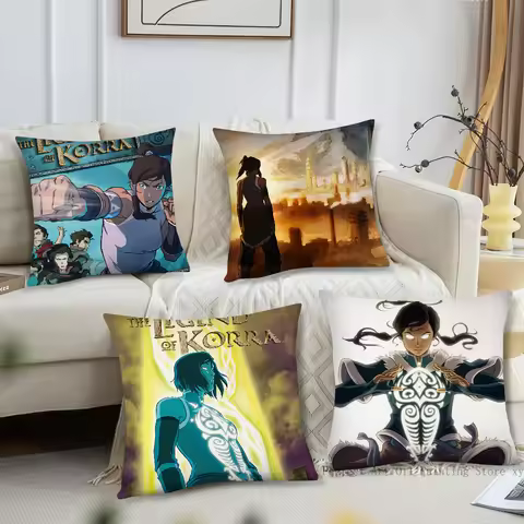The L-Legend of K-Korra Animation Pillow Case Square Pillow Bedroom Sofa Leisure Comfort Cushion Car