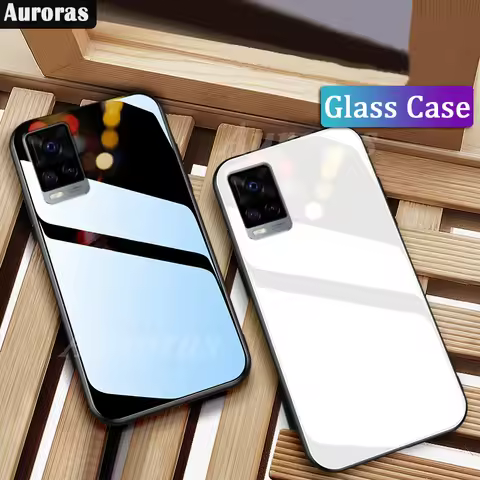 For vivo V21E Case Tempered Glass Hard Back Cover For VIVO V20 Pro SE Shockproof Case V23 Y21S Y33S 
