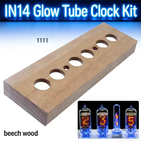 IN14 Glow Tube Clock DIY Tube Clock Assembly DC12V 1A IN14 Nixie Tube Digital LED Clock Assembly Kit