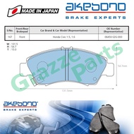 AKEBONO Brake Pad Front for AN-377WK Honda City SEL Jazz Civic SR4 SO4