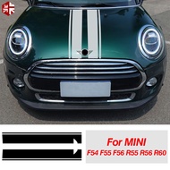 Car Hood Decal Engine Cover Bonnet Stripes Sticker For MINI Cooper F55 F56 R56 R60 Countryman R55 F5