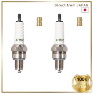 Torch A7RTC General Plug Pair With Terminal For NGK CR7HSA, Denso U22FSR-U, Bosch UR3AS For GY6 Engi