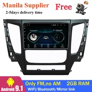 9inch Android 9.1 Car GPS Navigation Head Unit Screen Monitor for mitsubishi Pajero 2015-2018