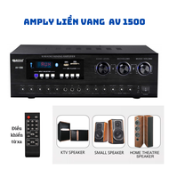 Amply Karaoke Gunssi AV-1500 có cục đẩy liền vang. Công suất lớn 150w*2. Hỗ trợ 5 cổng micro. Bảo Hà