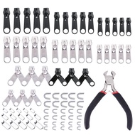 85Pcs Zipper Repair Kit Zip Slider Rescue Universal Zippers Replacement Jacket Clothes Bag Tent Fix