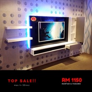 TV CABINET / KABINET TV 8 KAKI TERMASUK HANTAR DAN PASANG