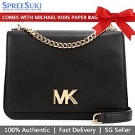 Michael Kors Handbag With Gift Paper Bag Crossbody Bag Mott Large Chain Shoulder Black # 35S0GOXL3L