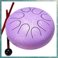 (OAKF) 6Inch 8 Tone Hollow Drum Steel Tongue Drum Garden Rain Drum Steel Tongue Drum Outdoor Rain Dr