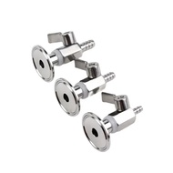 MINI Ball valve Stainless steel Handle 7mm 10mm 8mm 12mm Pipe Pagoda adapter to  Tri Clamp 1.5" SS30
