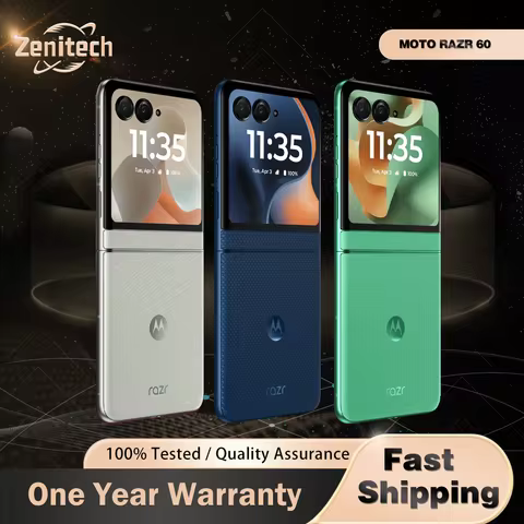 97% new Motorola Moto Razr 60 5G (2025) XT2553 Cell Phone 256GB Dimensity 7400X 6.9" Folded Screen 5
