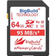 BigBuild Technology 64GB U3 95MB/s Memory Card For Olympus OM D E M1 Mark II, OM D E M10 Mark II, OM D E M10 Mark III