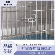 ST/💟Stainless Steel Dog Cage Folding Cage Small Dog Indoor and Outdoor Dog Cage Thick White Steel Cage Cat Cage Teddy wi