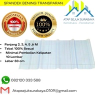 FSL Atap Spandek Bening Transparan tebal 1,1mm PET