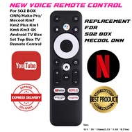 Remote Control for SQ2 box/mecool km2/km7/KD2/onn box/Original  Bluetooth BT Google Netflix 4K Andro