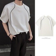 Trendy Mens Street Style Loose Fit Summer T-shirt Short Sleeve Mens Clothing