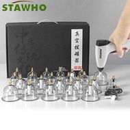24 4 Cans 03 Electric Vacuum Glasses Body Ventosa Suction Cups Jar Set Acupuncture