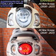 Garnish motor Scoopy 2020-2023 Garnish lampu depan Scoopy look Mewah
