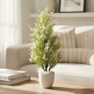 北海道冬季雪花松仿真綠植