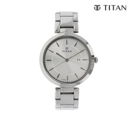 Titan Workwear Silver Dial Women Watch With Stainless Steel Strap