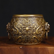 Pure Copper Longteng Four Sea Cylinder Dragon Cylinder Ornaments Meaning Beautiful Craftsmanship Exq